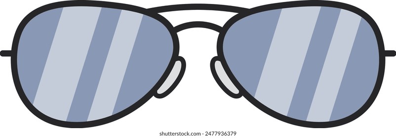 glasses vector illustration on white background