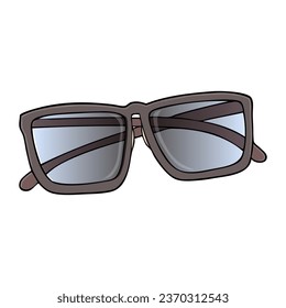 glasses vector illustration,isolated on white background,top view