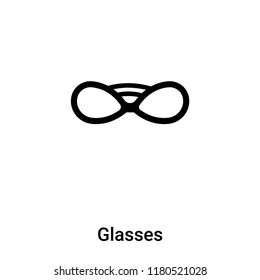 Glasses icon  vector isolated on white background, logo concept of Glasses  sign on transparent background, filled black symbol