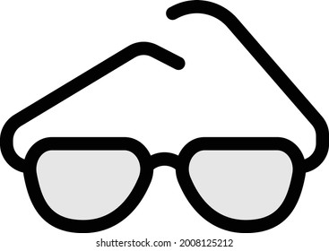 icono de color de línea vector de gafas