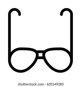 Glasses Vector Line Icon