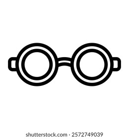 Glasses Vector Line Icon Design