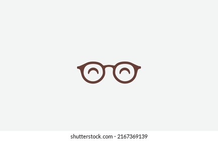 Glasses vector logo design template