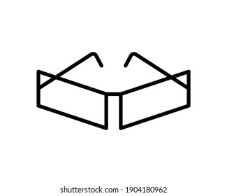 Glasses vector logo. Illustration on white background.