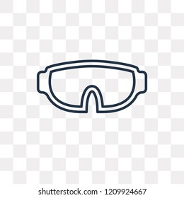 Glasses vector outline icon isolated on transparent background, high quality linear Glasses transparency concept can be used web and mobile