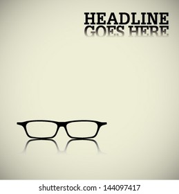 glasses vector. Retro. Background. illustration
