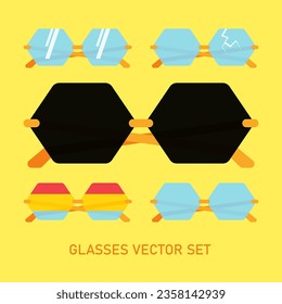 Glasses Vector Set Collection 6