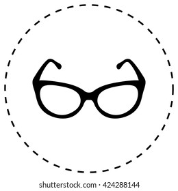 glasses vector set. Retro, aviator frames