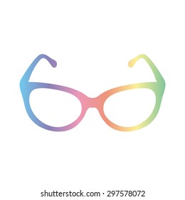 glasses vector set. Retro, wayfarer, aviator frames