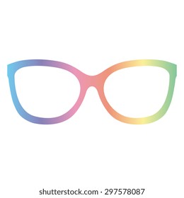 glasses vector set. Retro, wayfarer, aviator frames