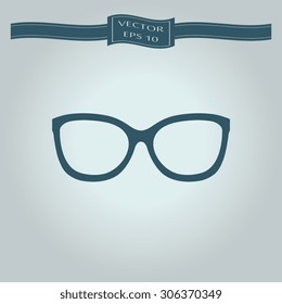 glasses vector set. Retro, wayfarer, aviator frames