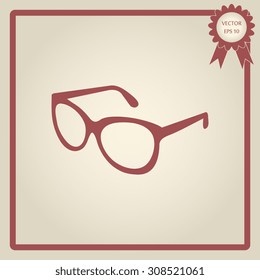 glasses vector set. Retro, wayfarer, aviator frames
