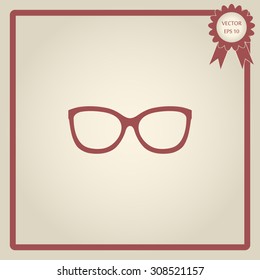 glasses vector set. Retro, wayfarer, aviator frames