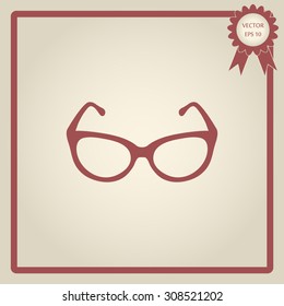 glasses vector set. Retro, wayfarer, aviator frames