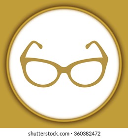 glasses vector set. Retro, wayfarer, aviator frames