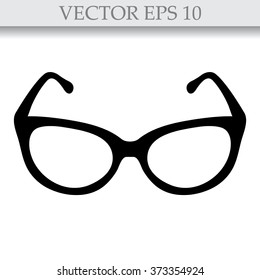 glasses vector set. Retro, wayfarer, aviator frames