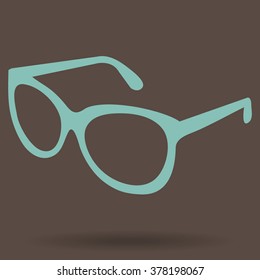 glasses vector set. Retro, wayfarer, aviator frames