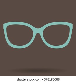 glasses vector set. Retro, wayfarer, aviator frames