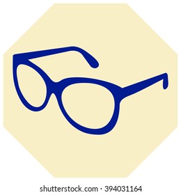 glasses vector set. Retro, wayfarer, aviator frames