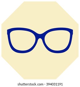 glasses vector set. Retro, wayfarer, aviator frames