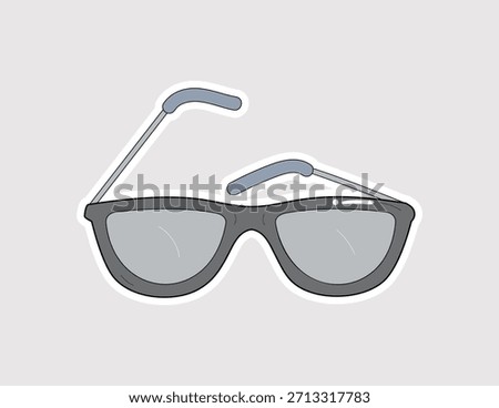 Glasses Vector Sticker as an icon for focus, knowledge, or professional identity. Perfect for study themes, business, or digital fashion accessories