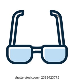 Glasses Vector Thick Line Filled Dark Colors Icons For Personal And Commercial Use.
