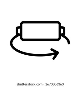 icono de línea delgada vectorial de lentes 