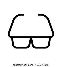 glasses vector thin line icon 