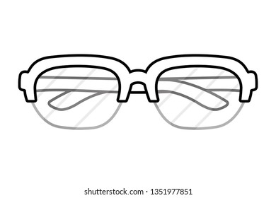 glasses view cartoon