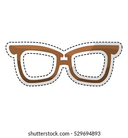 glasses vintage frameicon image vector illustration design 