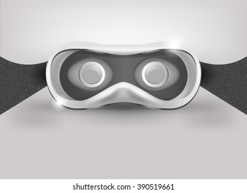 Glasses for virtual reality in 3D. Front view.