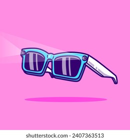 Ilustración del icono del vector de dibujos animados de realidad virtual. 
Concepto de icono de objeto de tecnología Vector Premium aislado. Plano 
Estilo de dibujos animados