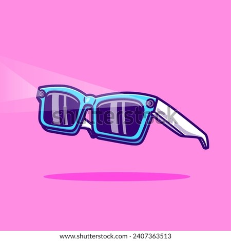 Glasses Virtual Reality Cartoon Vector Icon Illustration. 
Technology Object Icon Concept Isolated Premium Vector. Flat 
Cartoon Style