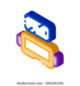 Brillen für die virtuelle Realität Symbol Vektorgrafik. isometrische Brille für ein virtuelles Reality-Zeichen. farbige einzelne Symbolillustration