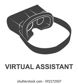 glasses for virtual reality. VR vector virtual assistant.