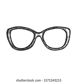 glasses for vision sketch. isolated object