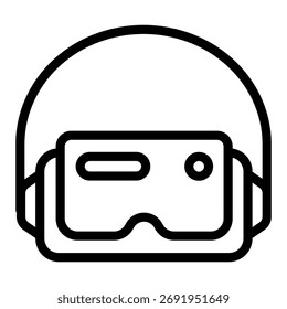 Glasses for VR line icon, optical equipment concept. Vector graphics. Augmented reality glasses, surround vision sign on white background, outline style icon for mobile or web design