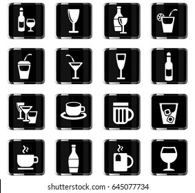 glasses web icons for user interface design