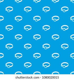 Glasses welding mask pattern vector seamless blue repeat for any use