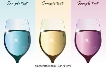 Glasses with wine