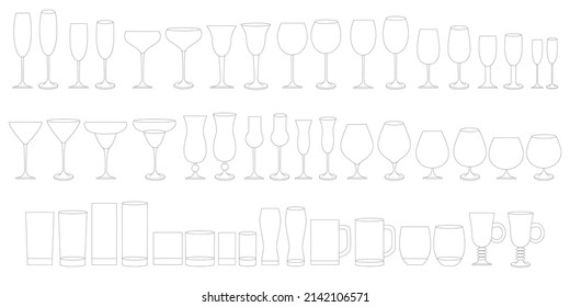 Glasses for wine, champagne, whiskey, cognac. Types of glasses for alcoholic and non-alcoholic drinks.