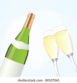 Glasses of wine. EPS10