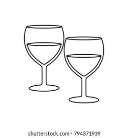 Glasses for wine icons