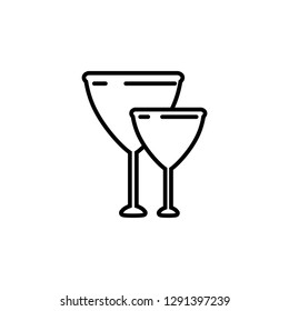 glasses of wine isolated icon
