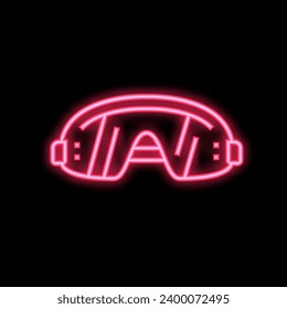 glasses wingsuit tool neon light sign vector. glasses wingsuit tool illustration