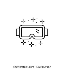 Glasses winter icon. Simple line, outline vector of winter vacation icons for ui and ux, website or mobile application