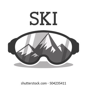 Glasses and winter sport design