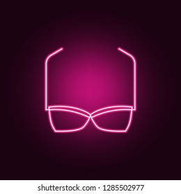 glasses for women icon. Elements of clothes in neon style icons. Simple icon for websites, web design, mobile app, info graphics