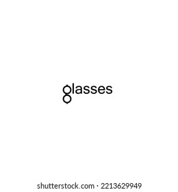 Glasses written in which g of glasses is made with glass image