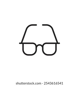 Glassess icon Flat line illustration